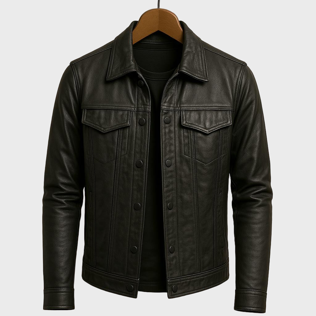 Darius  - Giacca in pelle premium stile moto