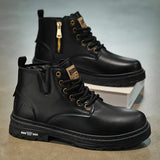 Ambrose - Stivali Casual Eleganti Con Lacci E Zip Robusti
