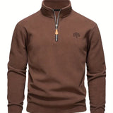 Langford – Pullover in Fleece con Mezzo Zip
