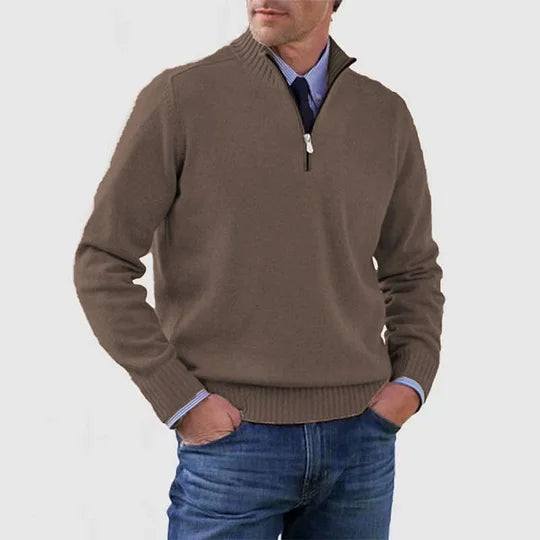 Howard  –  Pullover a mezza zip raffinato