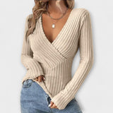 Emily - T-shirt a righe con dettaglio torciglione