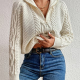 Harlow – Maglione a Treccia con Collo Zip