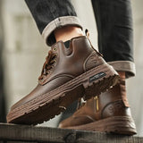 Ambrose - Stivali Casual Eleganti Con Lacci E Zip Robusti