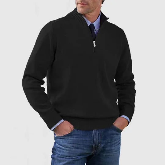 Howard  –  Pullover a mezza zip raffinato