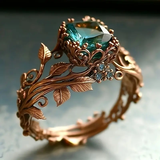 Bague en cristal vert naturel - Saldi fino all'80% su tutto
